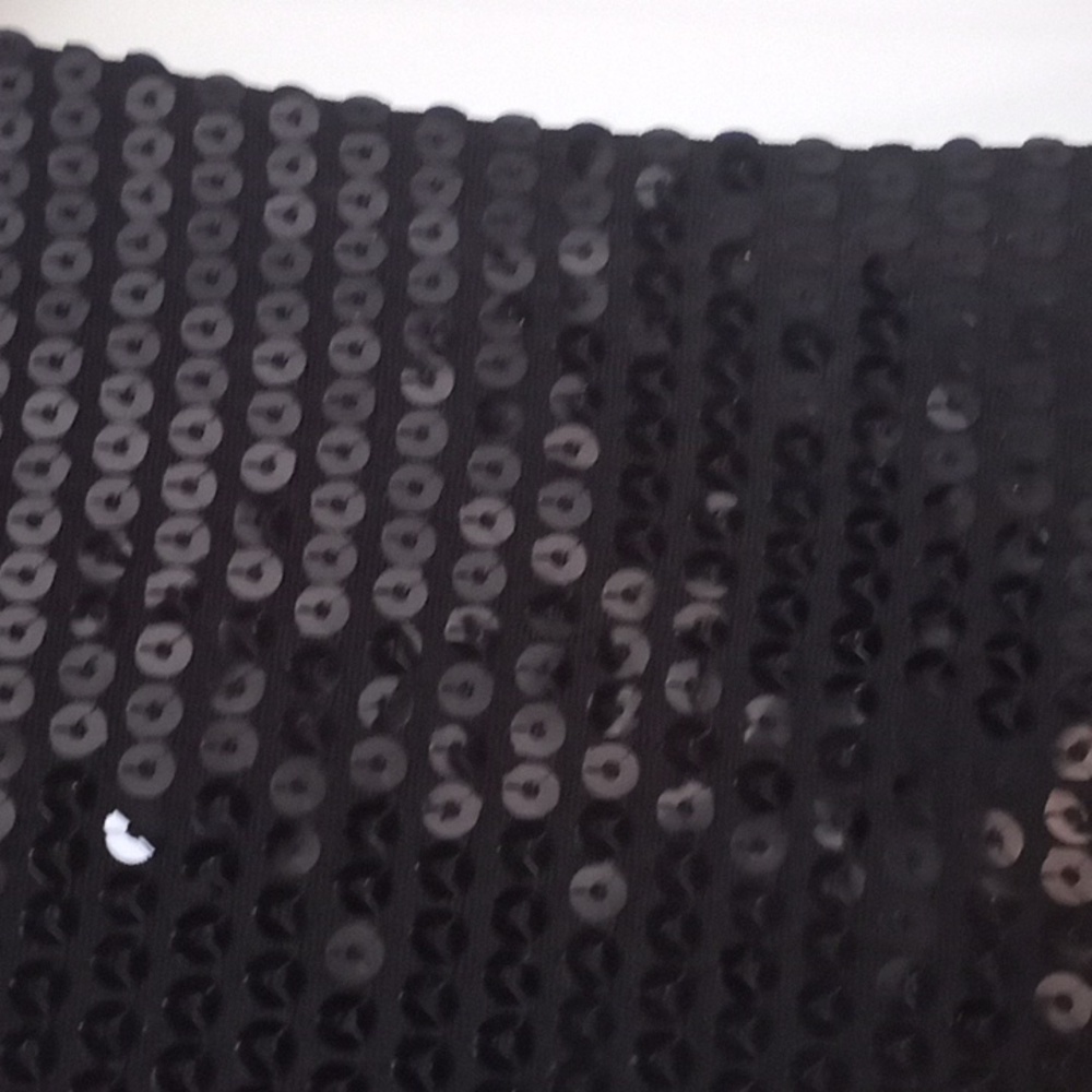 SOLD Anthropologie Dress Tulle Black Sequin Embellished Midi A-Line Stretch - Picture 10 of 12